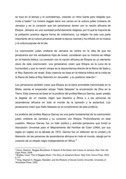 se toca en el tiempo y el contratiempo, creando un ritmo fuerte pero relajado que
invita a bailar.8 La música reggae tiene su