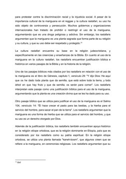 para protestar contra la discriminación racial y la injusticia social. A pesar de la
importancia cultural de la mariguana en