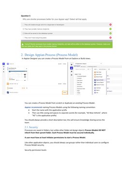 Question 5
2. Design Appian Process (Process Model)
In Appian Designer you can create a Process Model from an Explore or Buil