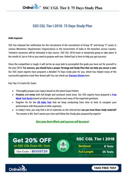 75 Days Study Plan SSC CGL 1537957545 14 | PDF | Trigonometry | Linguistics