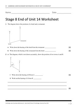 Stage 8 Unit 14 Mathematics Worksheet | PDF | Classical Geometry ...