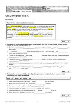 Unit 2 Progress Test A Answers | PDF