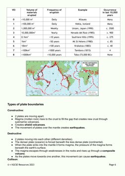 VEI
Volume of
materials
erupted
Frequency of
eruption
Example
Occurrence
in last 10,000
years
0
<10,000 m3
Daily
Kilauea
Many