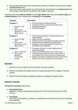 ●
They develop further away from the Equator as there is insufficient anti-clockwise rotation
(Coriolis Force) there.
●
Lower