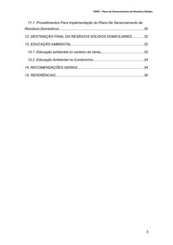 PGRS - Plano de Gerenciamento de Resíduos Sólidos
   11.1. Procedimentos Para Implementação do Plano De Gerenciamento de 
Res