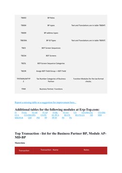SAP Business Partner Table Overview | PDF | Databases | Database ...