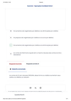 14/10/2023, 19:50
Gabarito
https://aluno.qlabs.com.br/exercicio/6851831/gabarito
3/11
3
O Balanço Patrimonial é essencial par