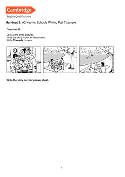 A2 Key Writing Picture Story Sample | PDF