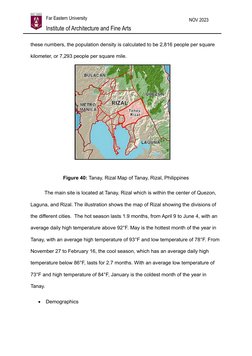 NOV 2023
            Far Eastern University
            Institute of Architecture and Fine Arts
these numbers, the population
