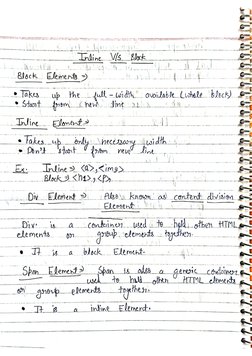 Complete HTML Handwritten Notes by Hardik Srivastava | PDF