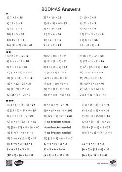 BODMAS Worksheets for Grade 7 | PDF | Mathematics | Arithmetic