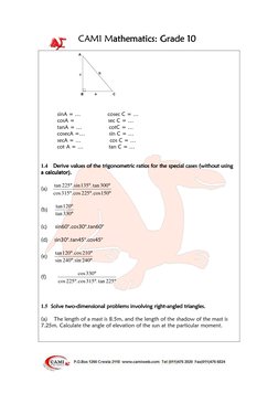 CAMI Mathematics
athematics
athematics
athematics: Grade 10
: Grade 10
: Grade 10
: Grade 10