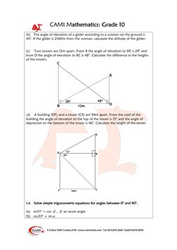 CAMI Mathematics
athematics
athematics
athematics: Grade 10
: Grade 10
: Grade 10
: Grade 10 
 
 
(b)   The ang