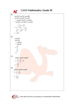 CAMI Mathematics
athematics
athematics
athematics: Grade 10
: Grade 10
: Grade 10
: Grade 10 
 
 
(a)