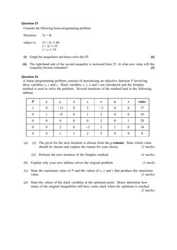 Linear Programming Exam Questions | PDF