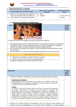 Sesión de Aprendizaje: Danza y Cultura | PDF | Bailes | Aprendizaje