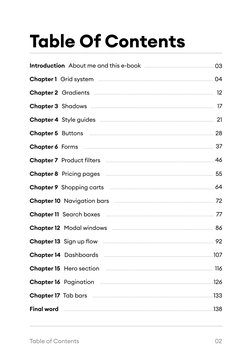 Table Of Contents
Introduction 
Chapter 1
Chapter 2 
Chapter 3
Chapter 4 
Chapter 5 
Chapter 6 
Chapter 7 
Chapter 8 
Chapter