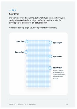 08
Row Grid
8px height
8px gutter
8px offset
type: Top
count: 800
make it a high 
number if your 
artboard takes a 
lot of ve