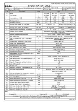 ELGI EG75 Compressor Specification Sheet | PDF | Technology & Engineering