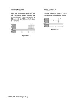 Structural Theory Problem Sets | PDF | Beam (Structure) | Mechanics