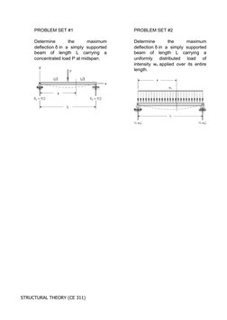 Structural Theory Problem Sets | PDF | Beam (Structure) | Mechanics