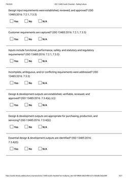 ISO 13485 Audit Checklist Overview | PDF | Quality Management System ...