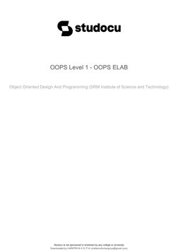 OOPS ELAB Solutions for SRM 2024 | PDF | Namespace | Computer Programming