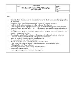 uPVC Drainage Pipe Installation Method | PDF | Pipe (Fluid Conveyance ...