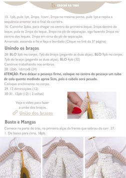 (https://youtu.be/Au1C2jC74Do)28. BLO 5pb no corpo, 7pb do braço (pegando as duas alças), BLO 9pb no corpo,
7pb do braço (pe