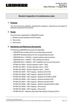 Liebherr Bucket Inspection and Repair Guide | PDF | Nondestructive ...