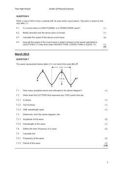 Grade 10 Waves and Definitions Guide | PDF | Waves | Wavelength