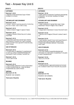Focus 4 Unit Test Answer Key | PDF