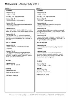 Focus 4 Unit Test Answer Key | PDF