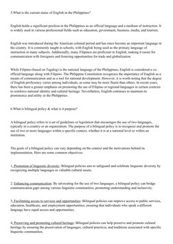 Evolution of English in the Philippines | PDF | Multilingualism ...