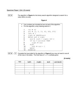 Specimen Paper 1 Q4.1 [5 marks] 
 
 
 
 
 
 
 
 
 
