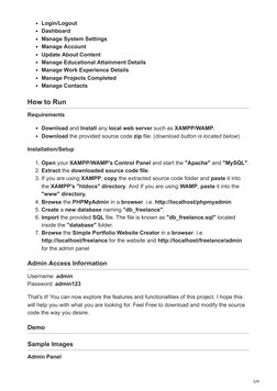 PHP Portfolio Website Creator Source Code | PDF | Websites | Php
