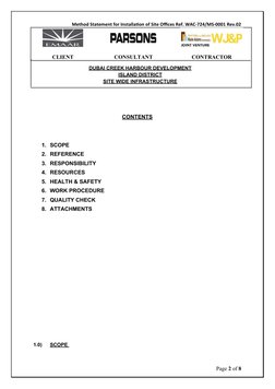 Installation Method Statement for Site Offices | PDF | Consultant | Safety