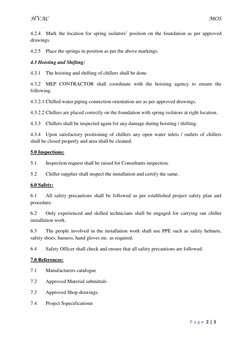 Method Statement For Installation of Chillers | PDF | Engineering