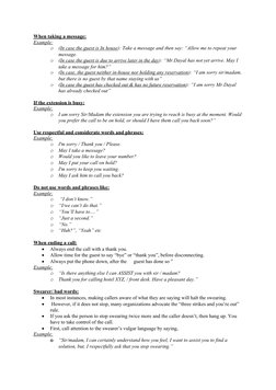 Front Office Telephone Etiquette Guide | PDF | Human Communication