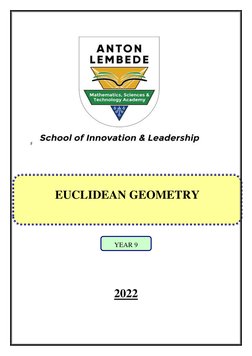 Grade 9 Euclidean Geometry Notes | PDF | Circle | Triangle