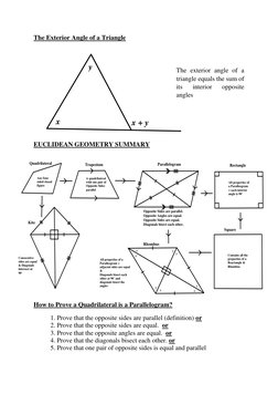 Grade 9 Euclidean Geometry Notes | PDF | Circle | Triangle