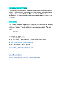 PROBLEMAS ENCONTRADOS  
• Algunos de los problemas que nos apareció fue durante el desarrollo la cuál 
empezó a funcionar bie