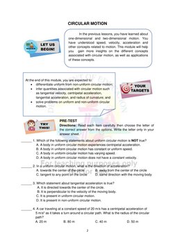 11 Module 11 - Q1 - GENERAL PHYSICS 1 | PDF | Acceleration | Speed