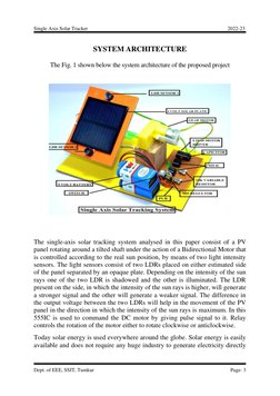 Single Axis Solar Tracker Project Report | PDF | Photovoltaics ...