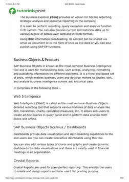 11/16/23, 9:22 PM
SAP BODS - Quick Guide
https://www.tutorialspoint.com/sap_bods/sap_bods_quick_guide.htm
7/99
Business Objec