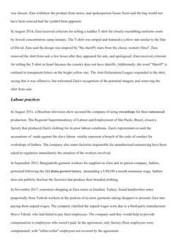 was chosen. Zara withdrew the product from stores, and spokesperson Susan Suett said the bag would not 
have been sourced had