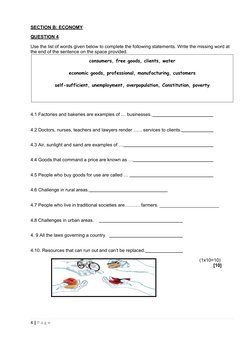 Grade 7 EMS Term 2 Exam Paper | PDF | Money | Expense