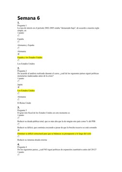 Semana 6
1.
Pregunta 1
La tasa de interés en el período 2002-2005 estaba "demasiado baja", de acuerdo a nuestra regla 
simple