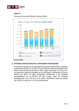 Figura 1: 
Generación anual del SEIN por fuentes (GWh)
   
Fuente: COES
b. POTENCIA INSTALADA EN EL SEIN SEGÚN TECNOLOGÍA
La