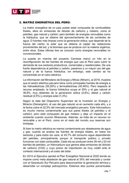 3. MATRIZ ENERGÉTICA DEL PERÚ:
La matriz energética de un país puede estar compuesta de combustibles
fósiles,  altos  en  emi